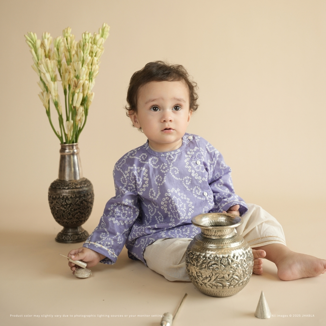 Dhumra – Baby Boy Cotton Angrakha Dhoti Set