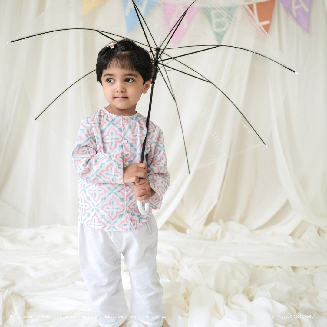 Kaleidoscope Kiddos – Baby Cotton Jhabla Pajama Set