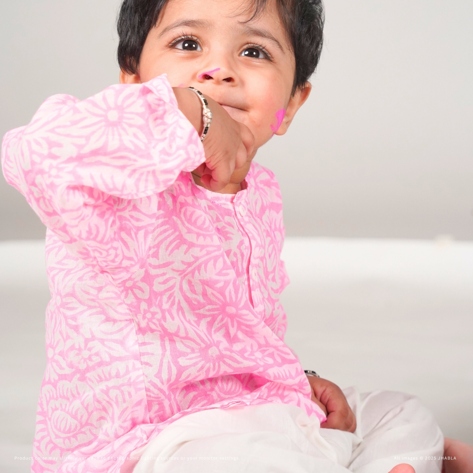 Pink Petal – Baby Girl Cotton Kurta Pajama Set