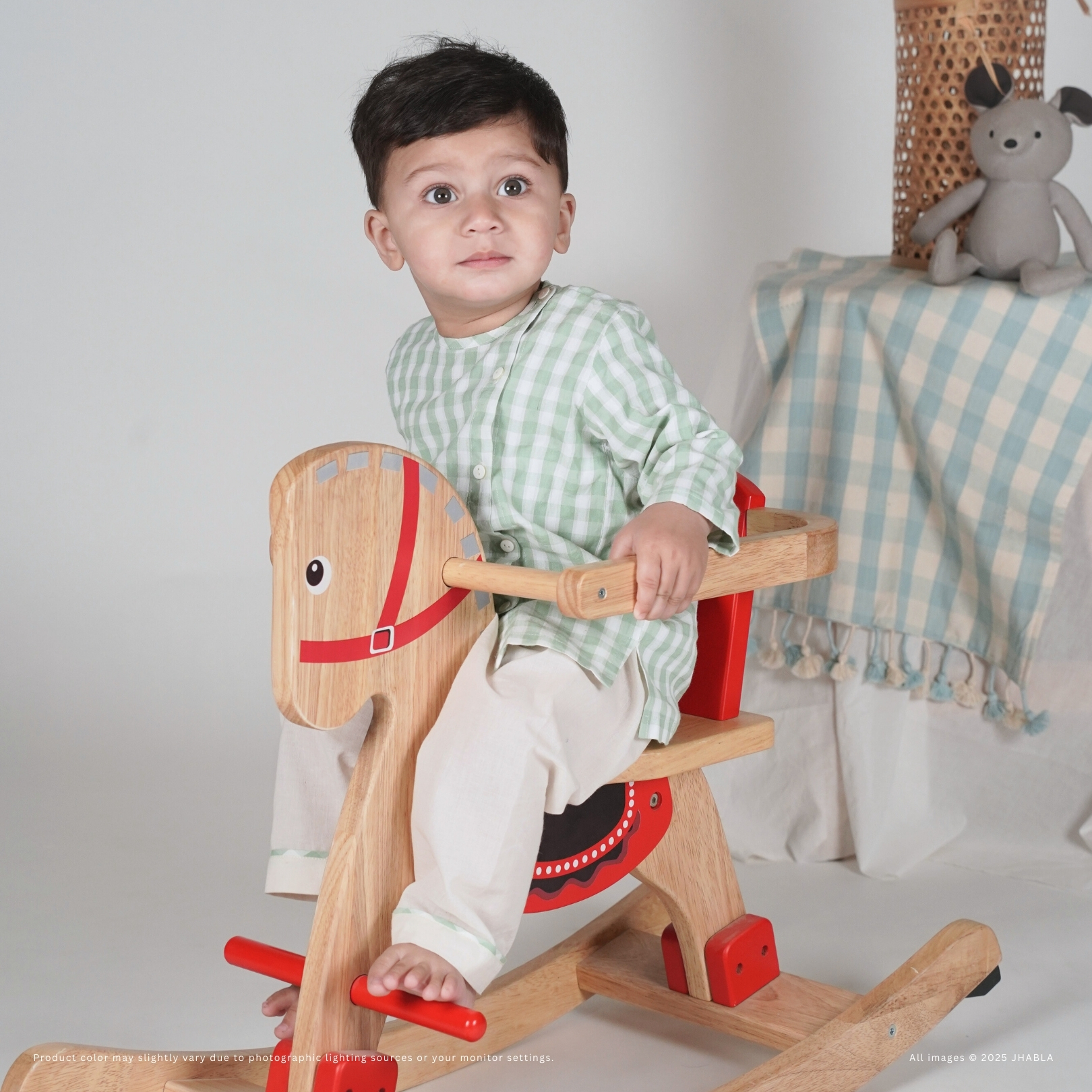 Teddy Mint – Baby Boy Cotton Angrakha Pajama Set