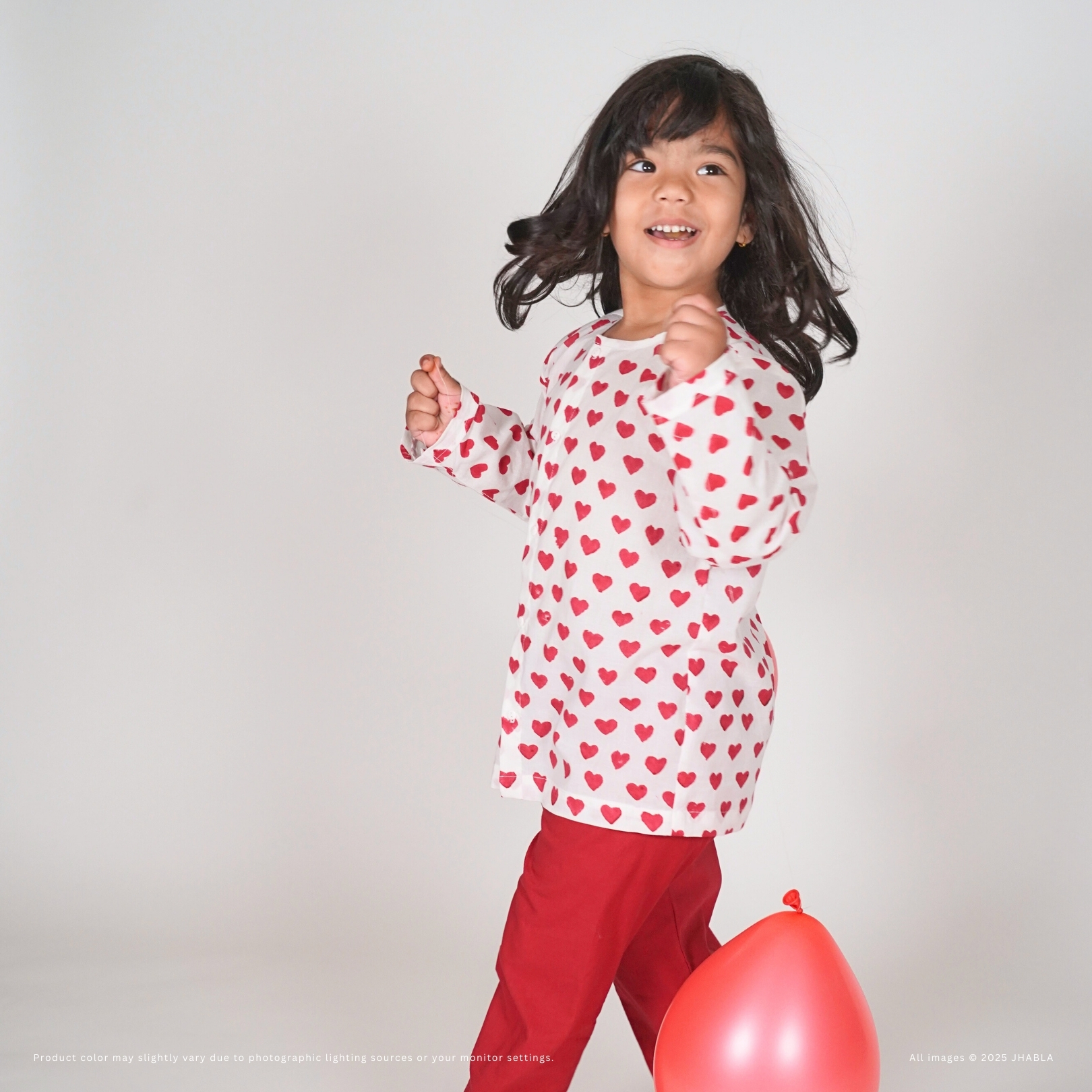 Little Valentine – Baby Cotton Jhabla Pajama Set