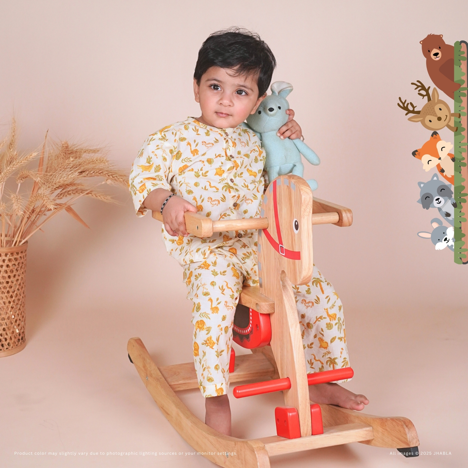 Jungle Jamboree – Baby Cotton Jhabla Pajama Set