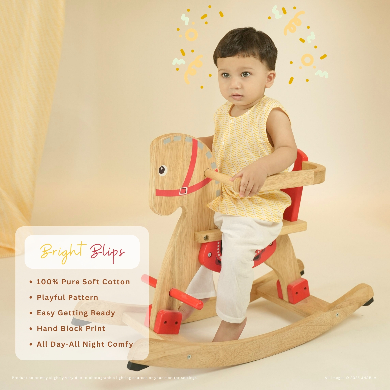 Bright Blips – Baby Cotton Jhabla Pajama Set