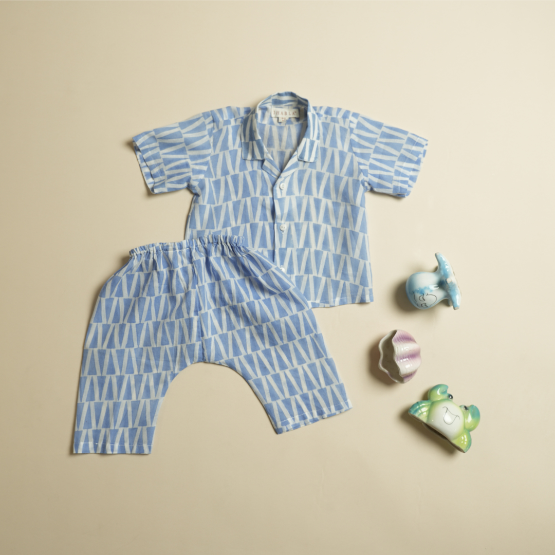 Oswald – Baby Boy Cotton Shirt Pajama Set
