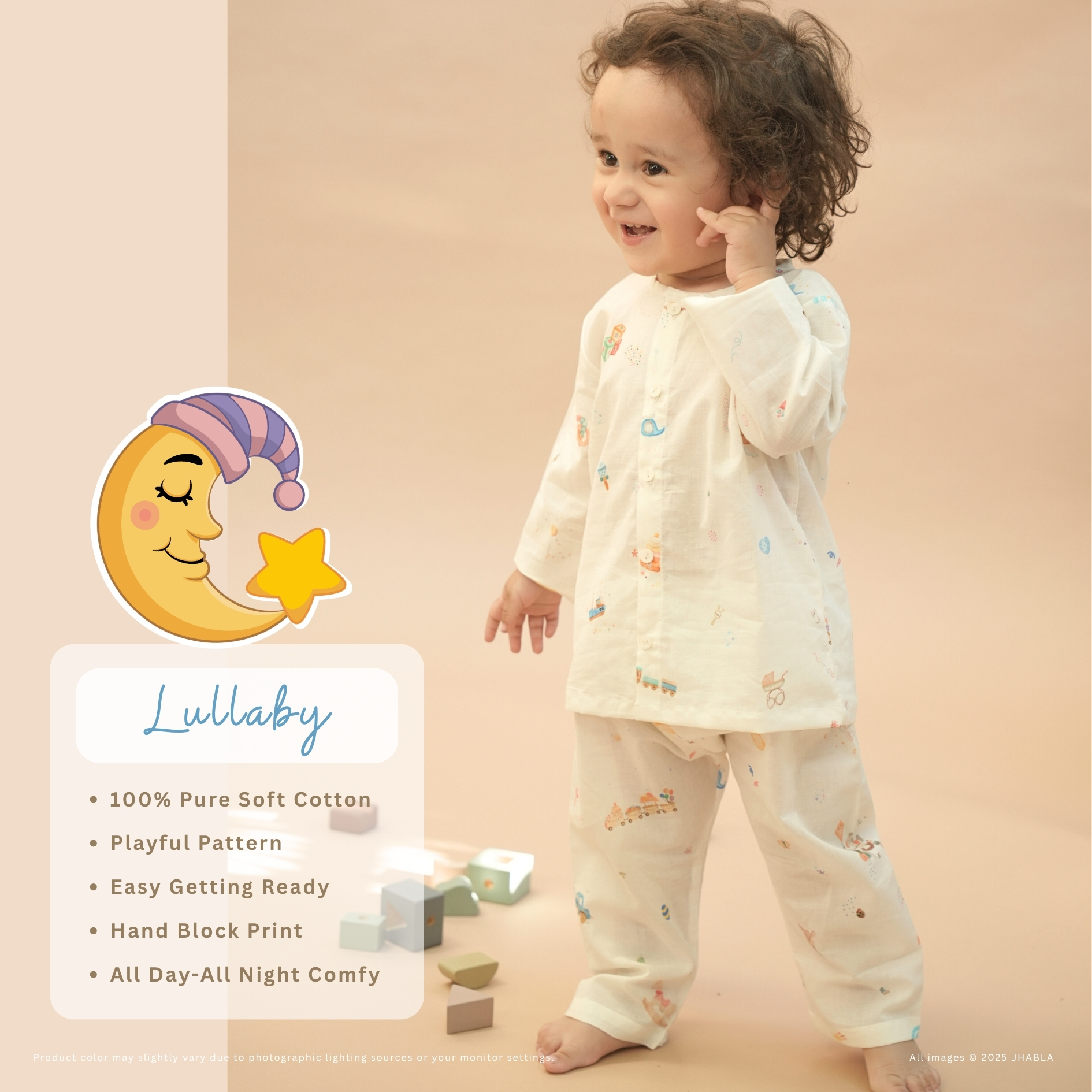 Lullaby – Baby Mulmul Jhabla Pajama Set