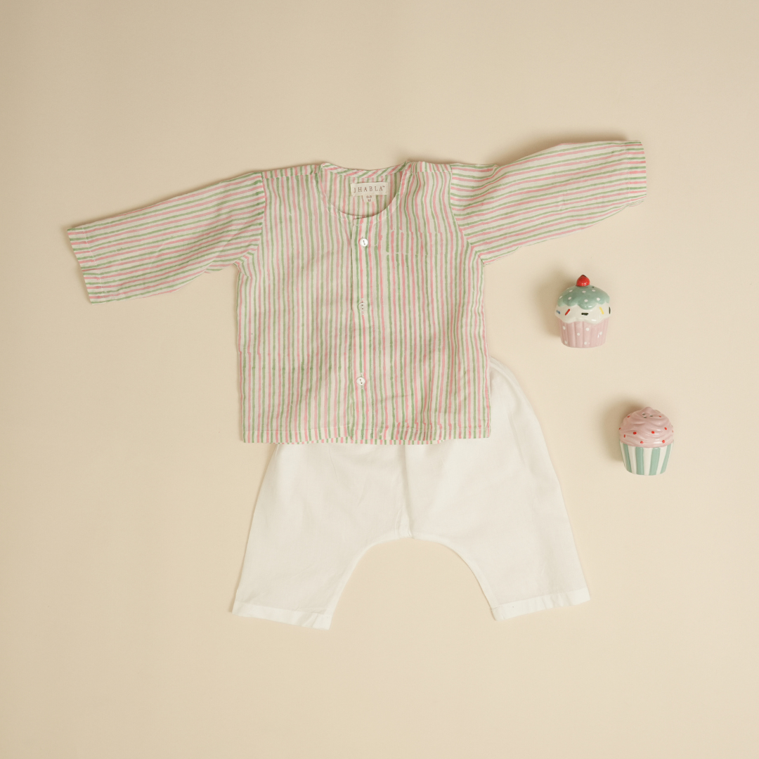 Tutti Frutti – Baby Cotton Jhabla Pajama Set