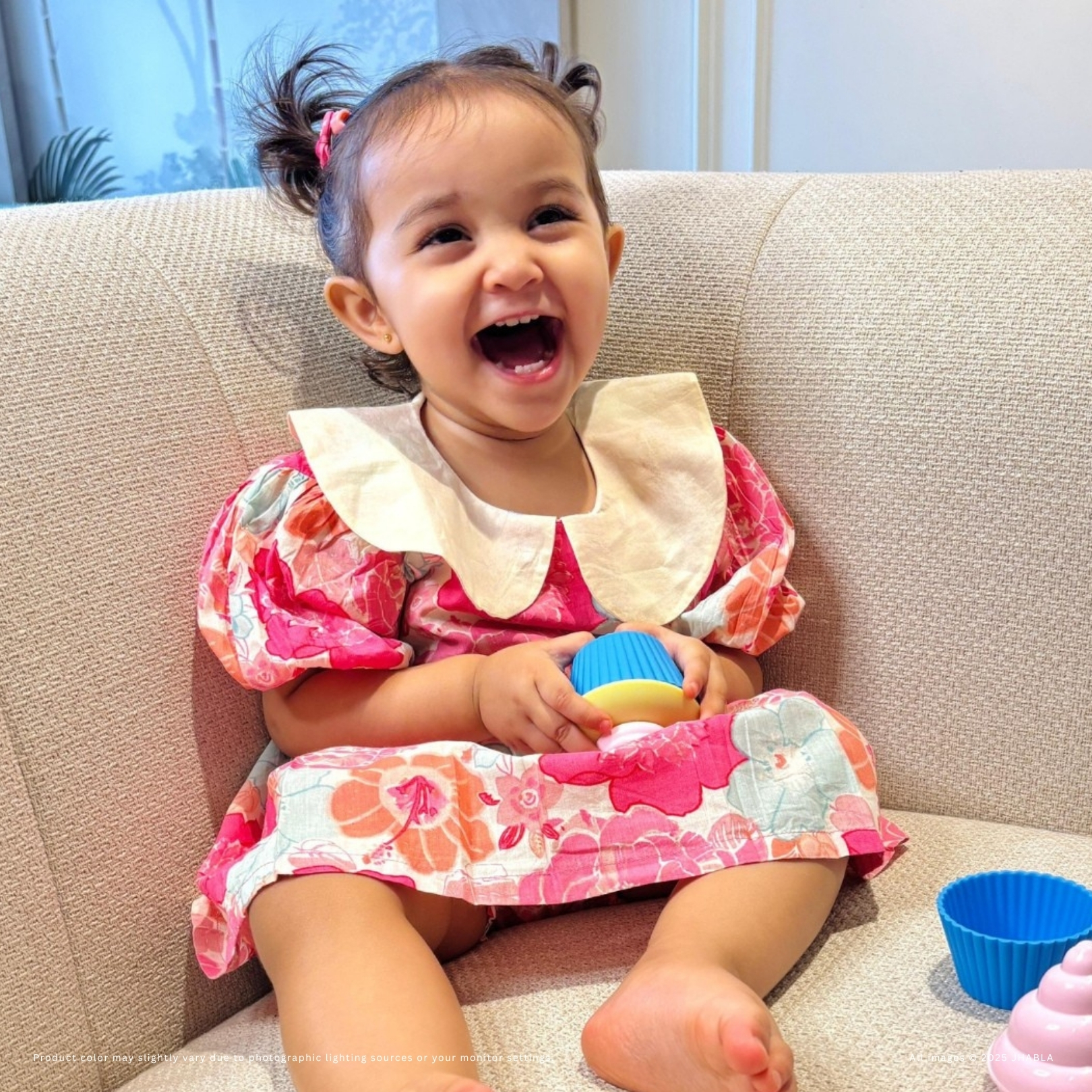 Floral Frenzy – Baby Girl Cotton Dress With Matching Shorts