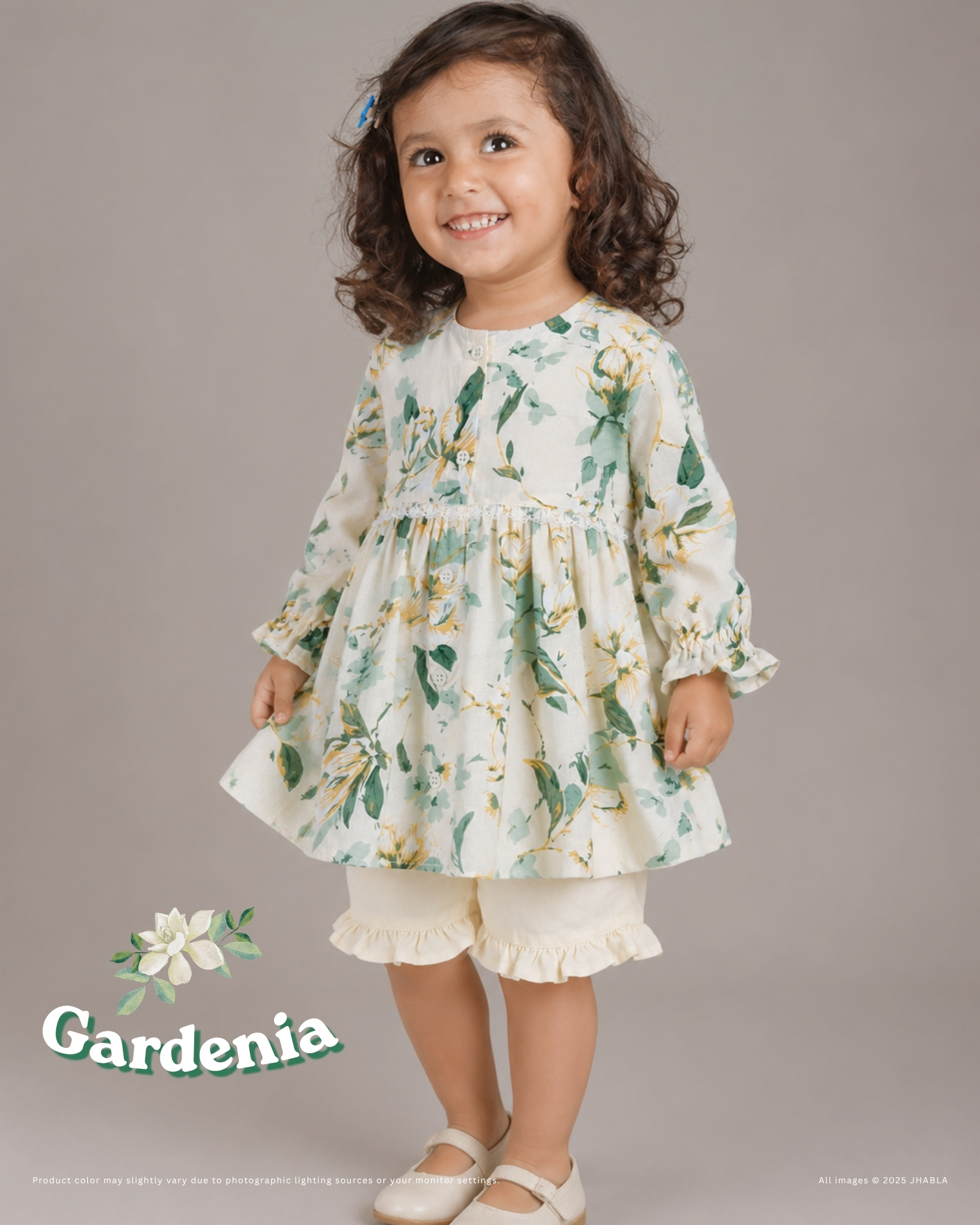 Gardenia – Baby Girl Cotton Dress Shorts Set
