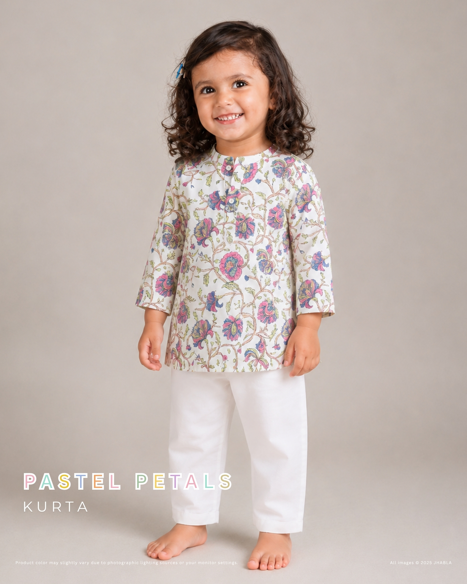 Pestel Petals – Baby Cotton Kurta Pajama Set