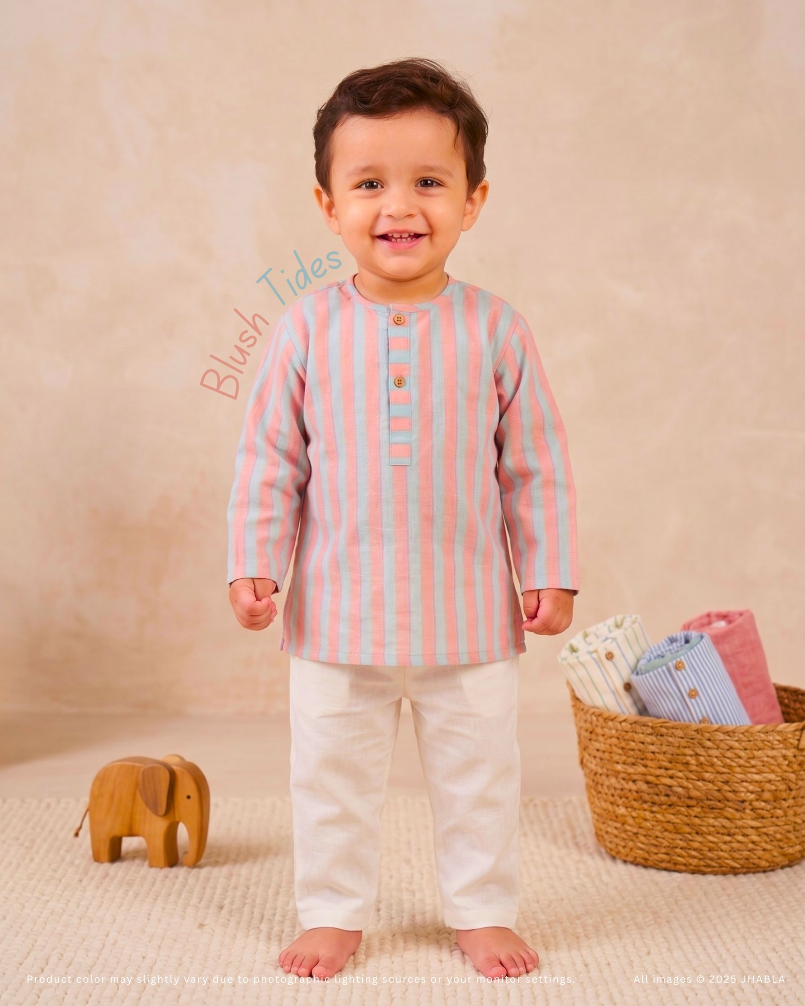 Blush Tides – Baby Cotton Kurta Pajama Set