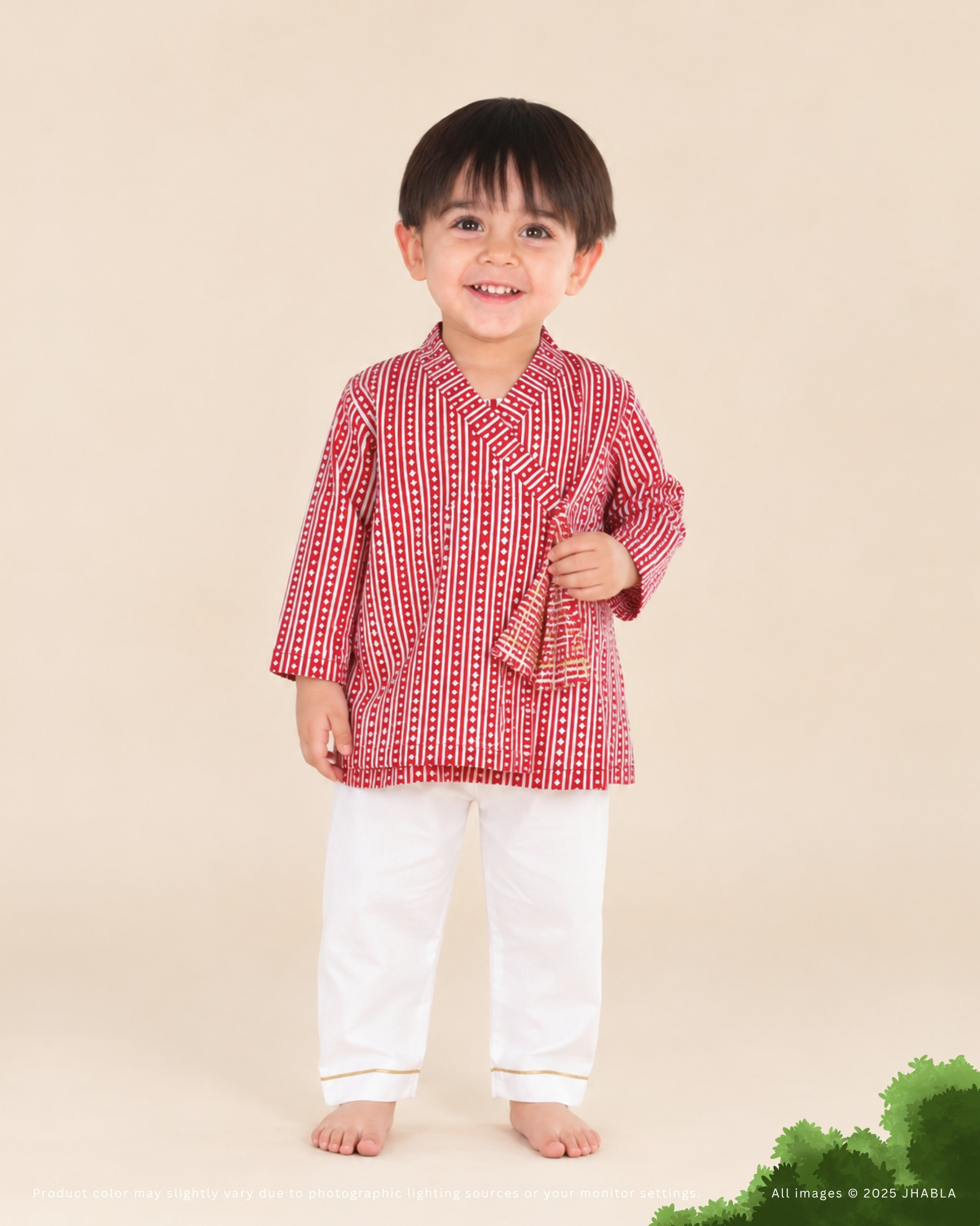 Madhuban – Baby Cotton Angrakha Pajama Set