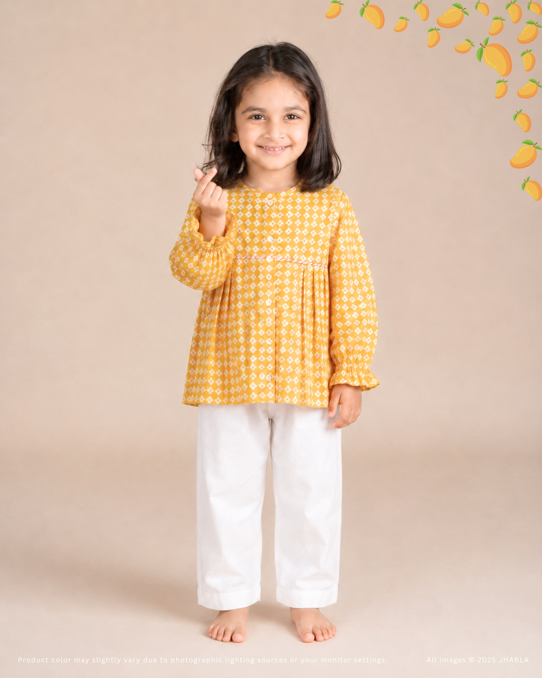 Mango Masti – Baby Girl Cotton Dress Pajama Set