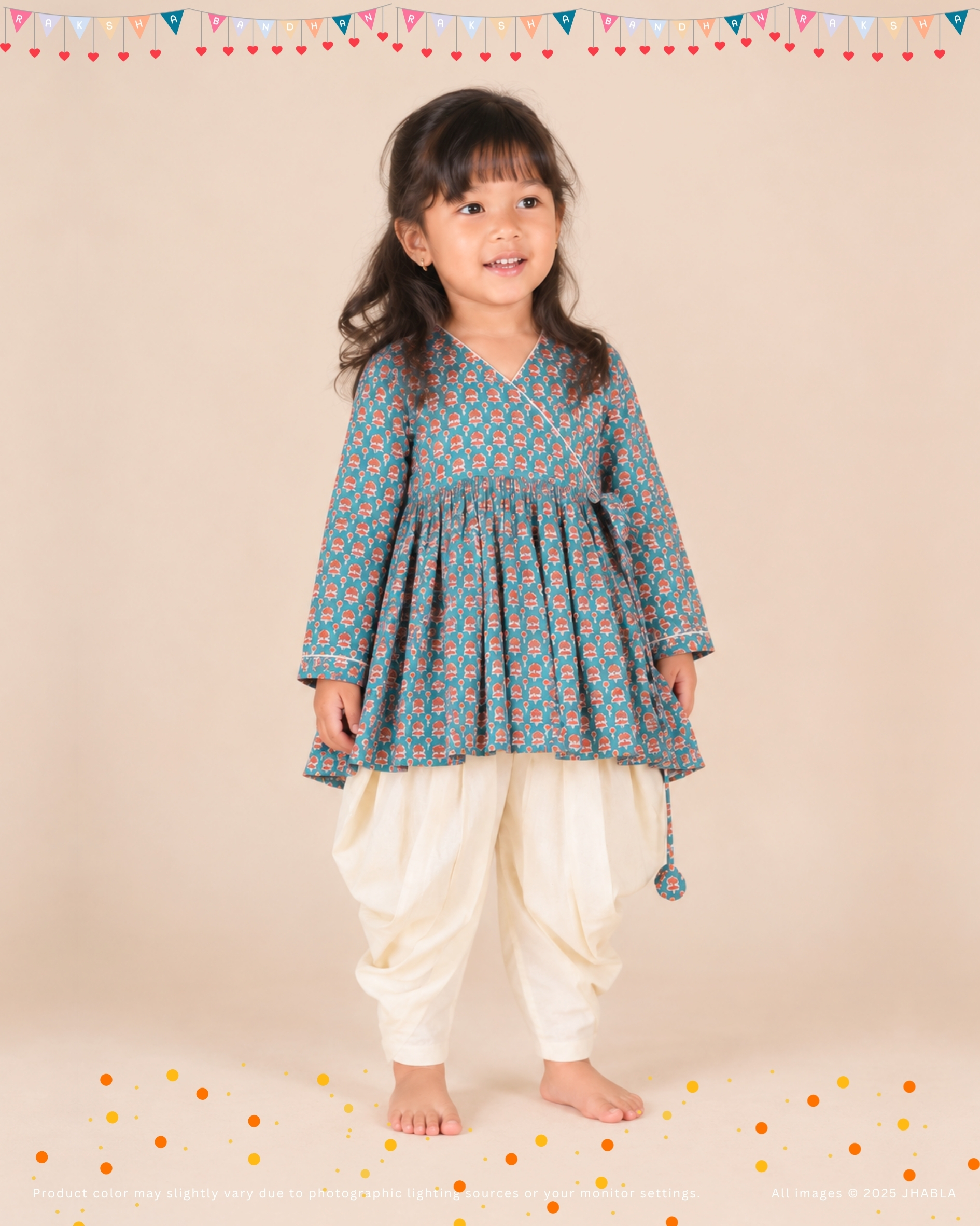 Meera – Baby Girl Cotton Angrakha Dhoti Set