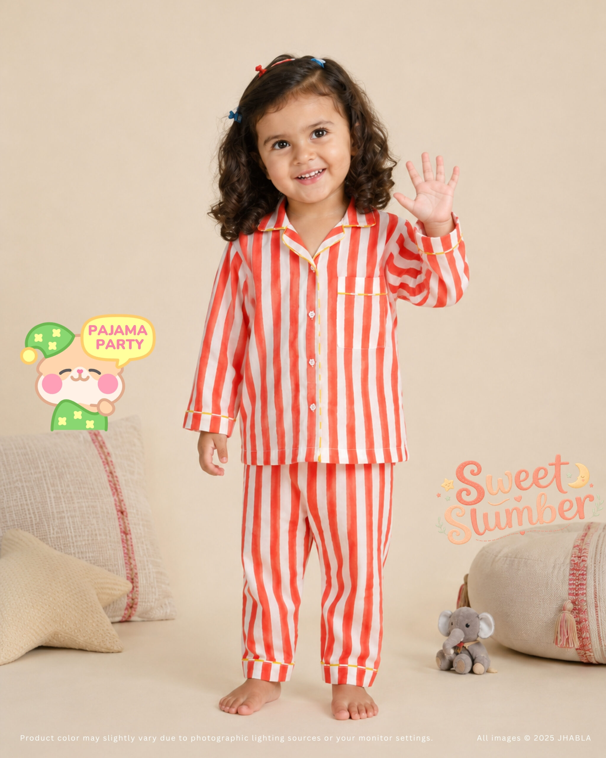 Sweet Slumber – Baby Girl Cotton Shirt Pajama Set