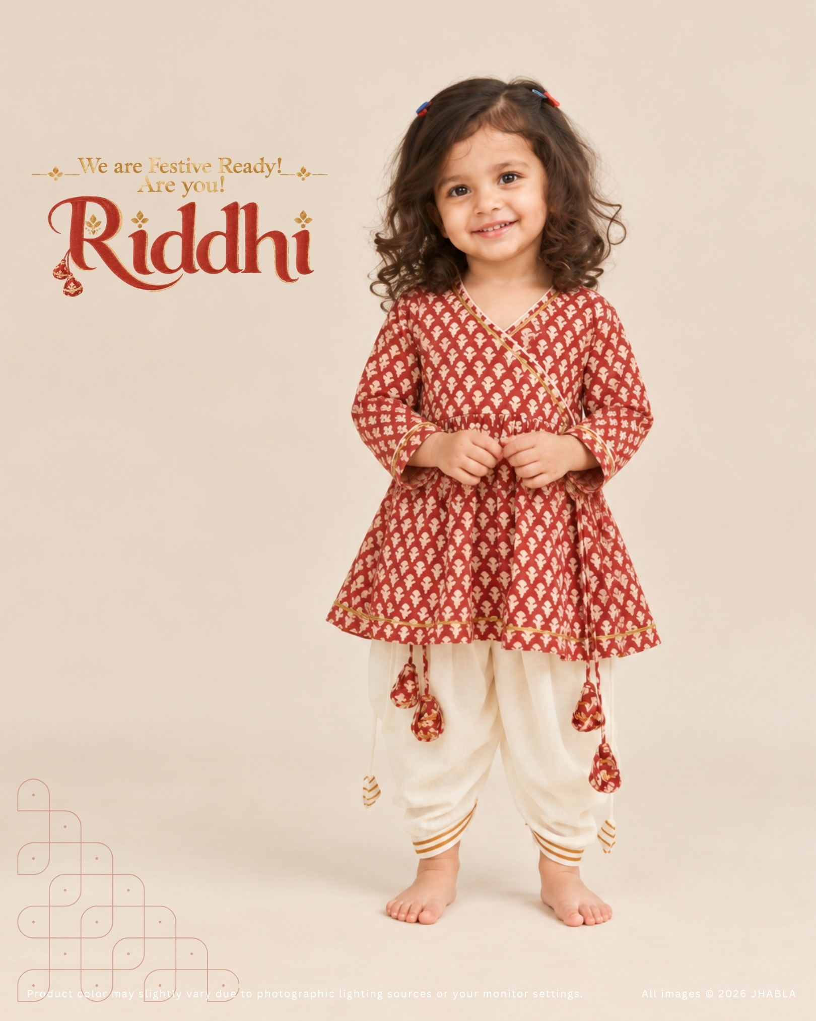 Riddhi – Baby Girl Cotton Angrakha Dhoti Set